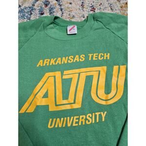 Vintage 90's Arkansas Tech Wonder Boys Golden Suns Sweatshirt Green Yellow M/L